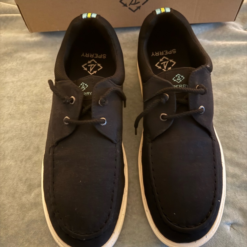 SPY Men's Black Boat Shoes